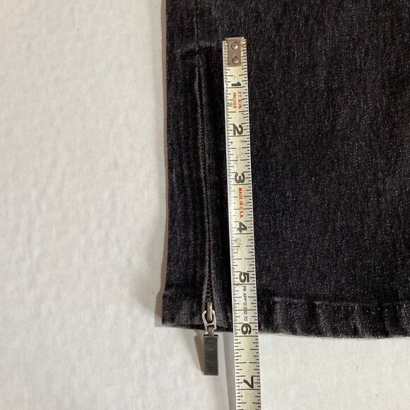 DG By Diane Gilman Black Skinny Jeans with Zippers at Ankles Size 2P - Picture 13 of 14